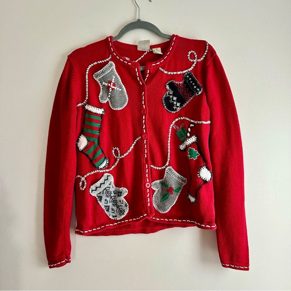 B. Moss • Christmas‎ Mitten Stocking Cardigan